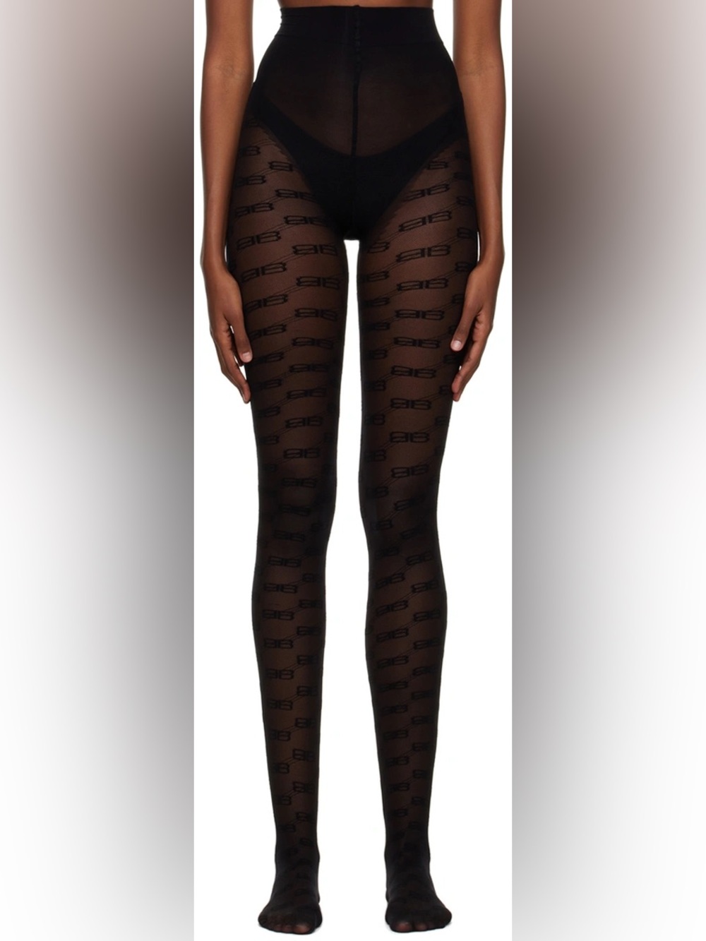 Balenciaga Black Women's B Logo Tights